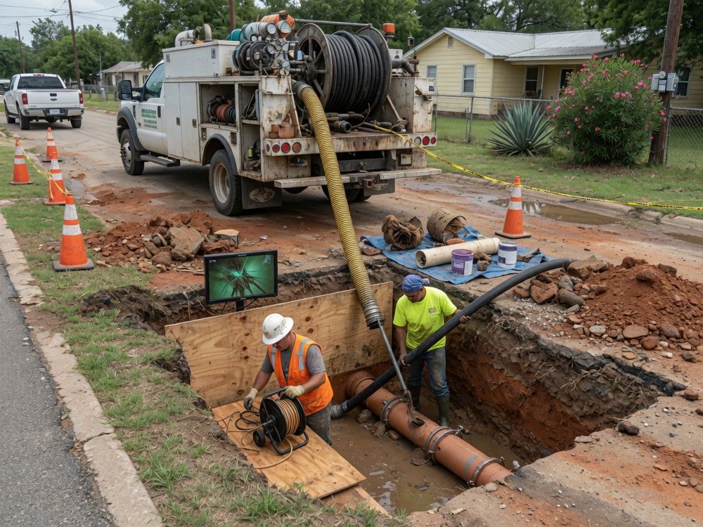 Main line drain cleaning in Buda, TX when several drains back up or gurgle. Clear the line and find the cause. Call (512) 729-9513.